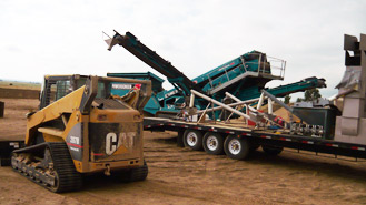 Screen plant and process and cleaning equipment